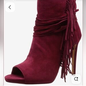 Vince Camuto Women's Peep-Toe Fringe Bootie